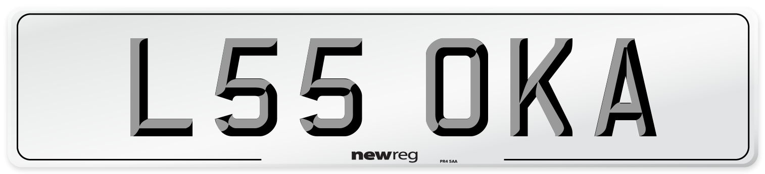 L55 OKA Number Plate from New Reg